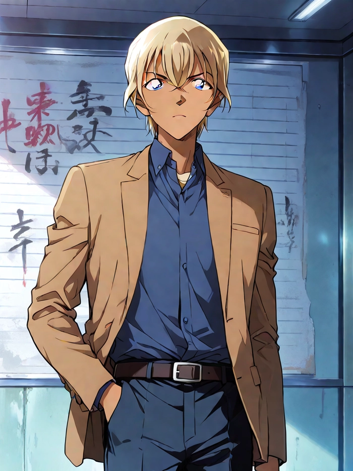Ảnh Amuro Tooru trong Conan phong cách ngầu