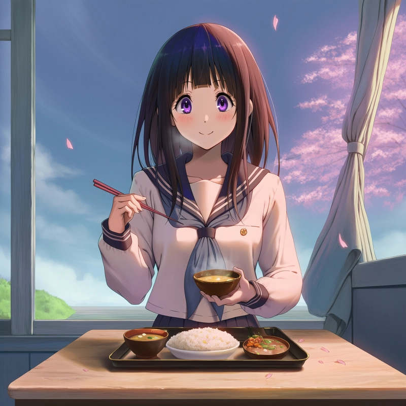 Hình ảnh anime nữ học sinh cute trong sáng