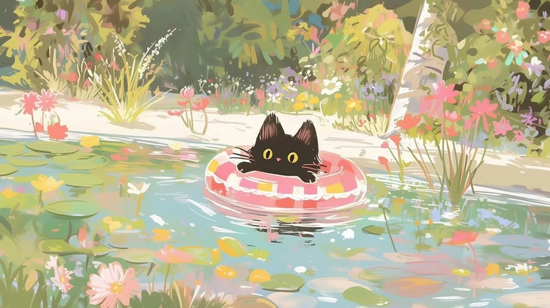 Ảnh mèo anime ngầu lòi phong cách cá tính