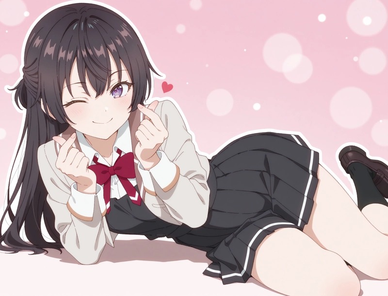 Ảnh anime học sinh nữ đẹp trong đồng phục
