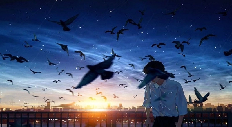 Hình ảnh Sadboiz anime nam cô đơn