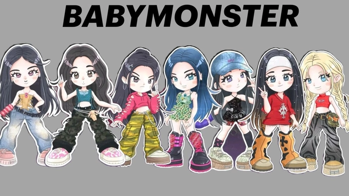 Ảnh BABYMONSTER chibi cute hút mắt