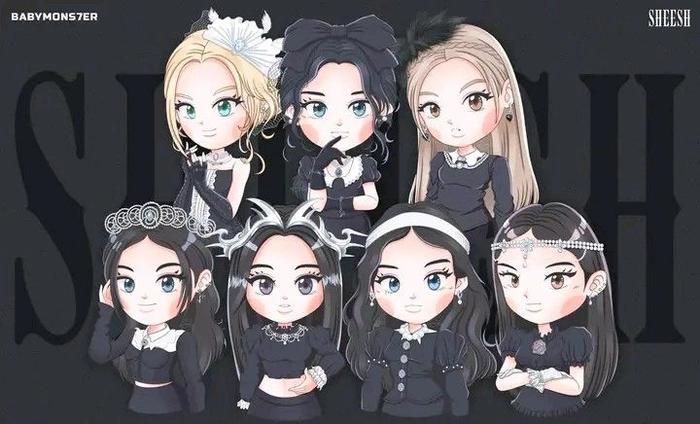 Ảnh BABYMONSTER chibi cute siêu hot trend