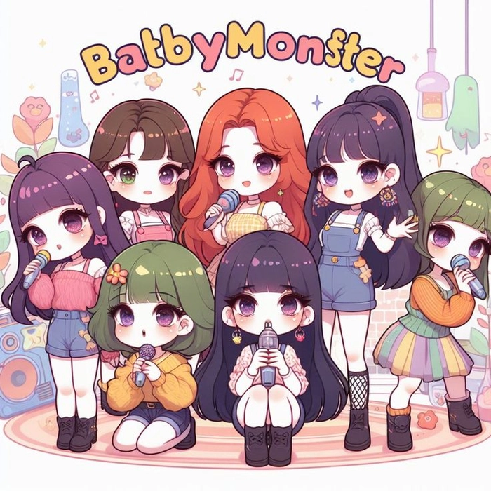 Ảnh BABYMONSTER chibi dễ thương được yêu thích