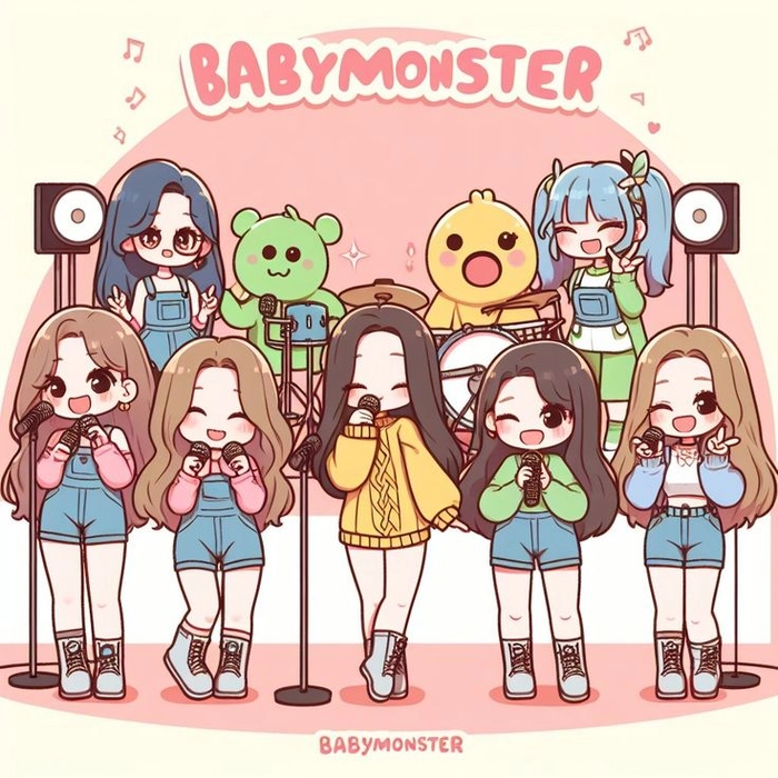 Ảnh BABYMONSTER chibi đẹp cá tính
