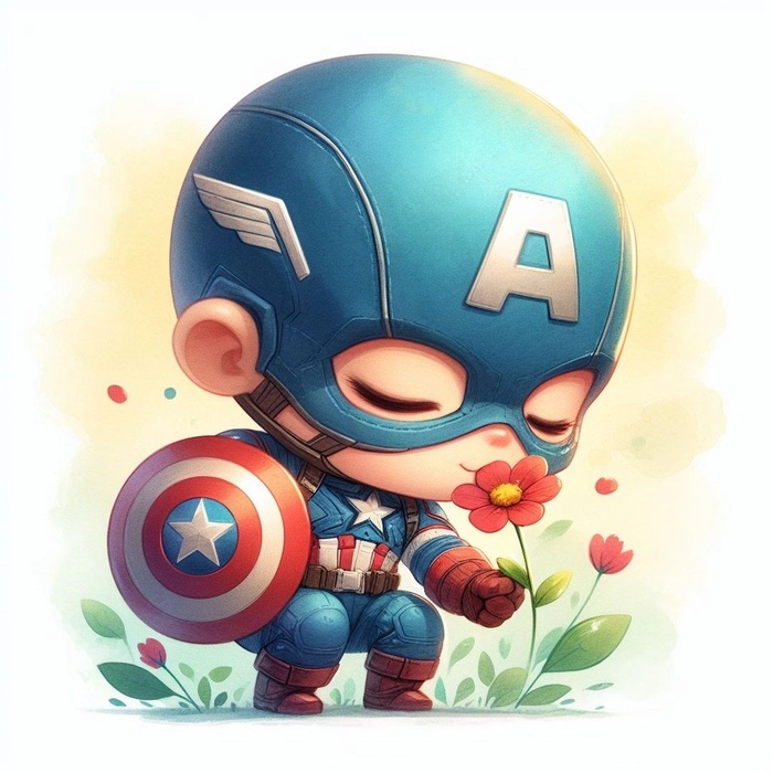 Ảnh Captain America chibi ấn tượng