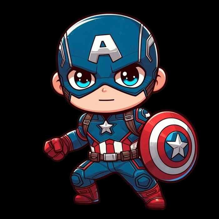 Ảnh Captain America chibi dễ thương