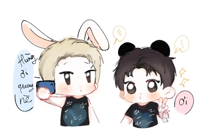 Ảnh DuongHung chibi đầy màu sắc