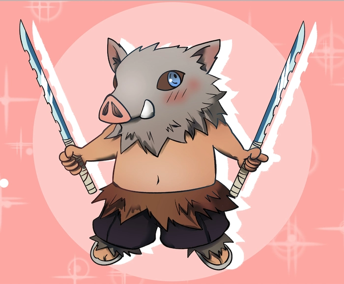 Ảnh Inosuke chibi cute dễ thương