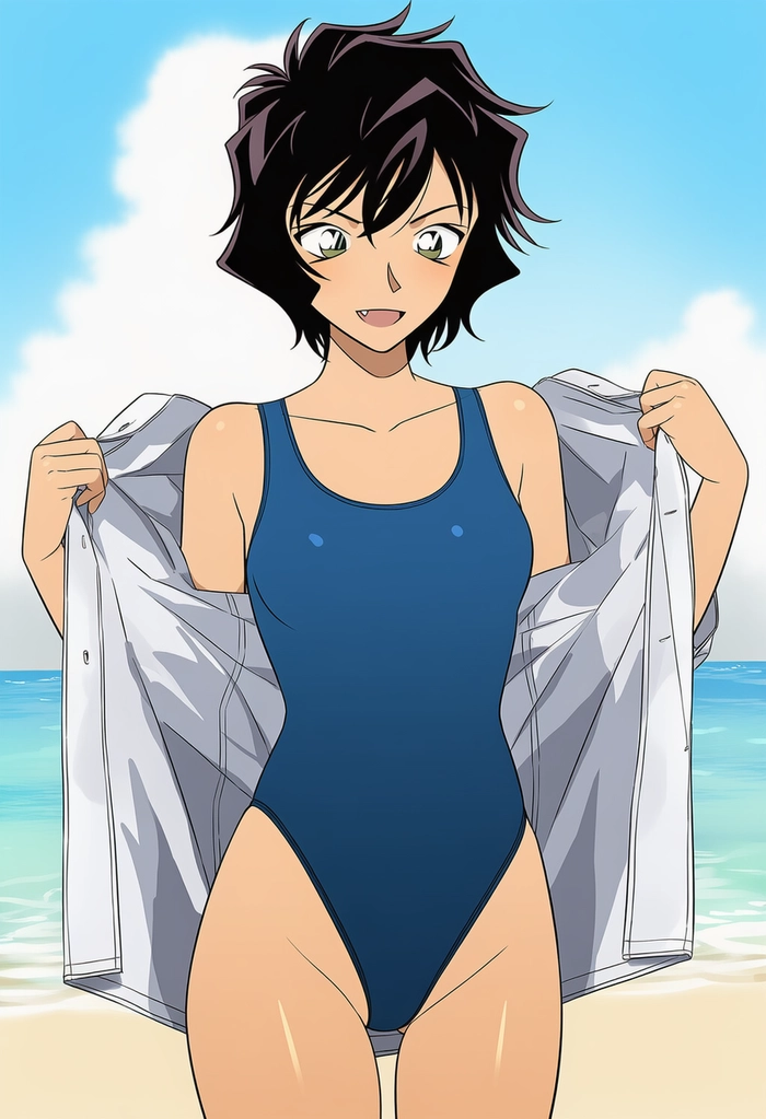 Ảnh Masumi Sera trong Conan tắm biển