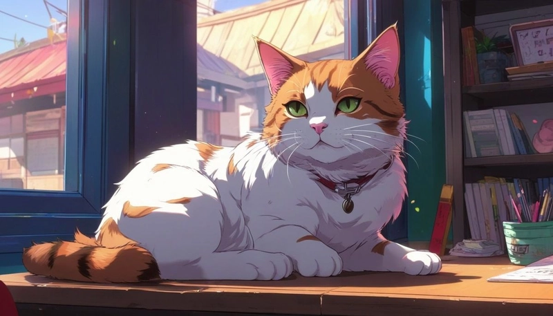 Ảnh mèo anime đẹp dùng làm hình nền điện thoại
