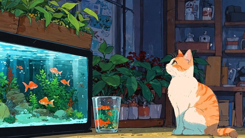 Hình ảnh mèo anime đẹp mắt cho fan anime