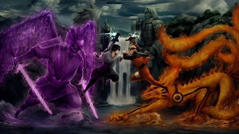 Hình ảnh Naruto ngầu trong trận chiến