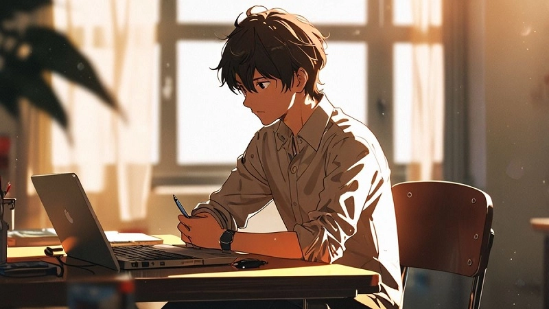 Ảnh anime Sad boy cô đơn đẹp