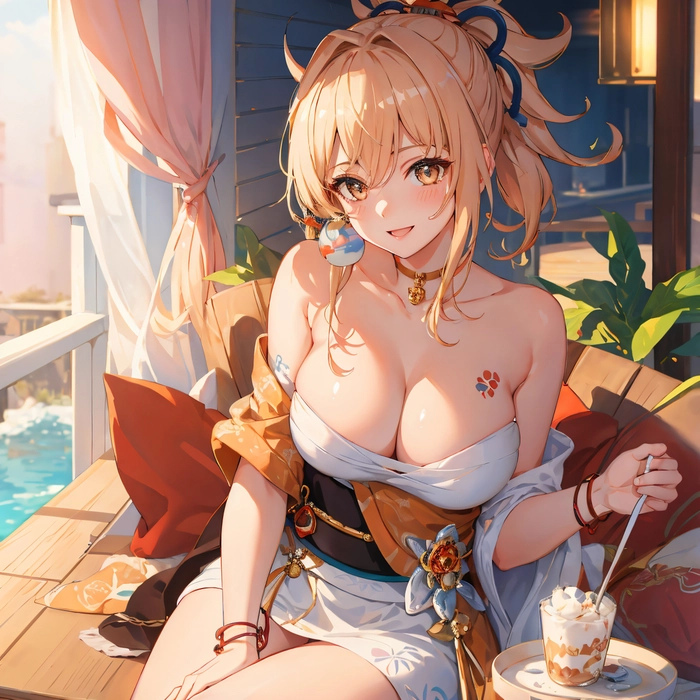 Ảnh Yoimiya anime đẹp đầy quyến rũ