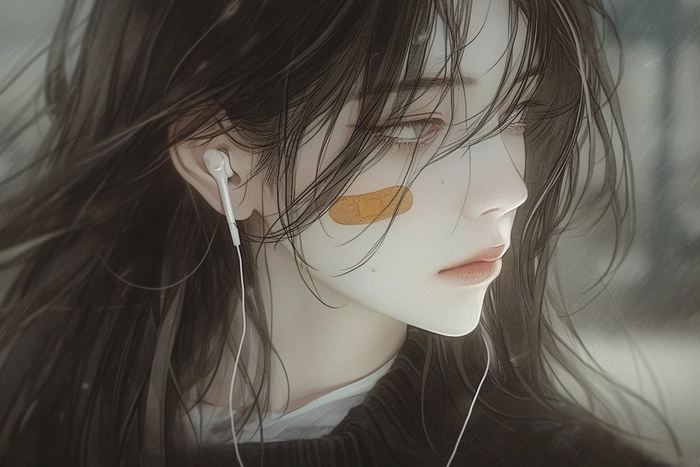 Ảnh anime buồn nữ cô đơn trong đêm