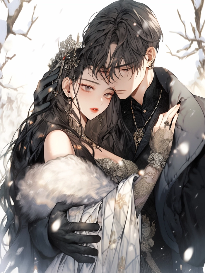Ảnh anime cặp đôi buồn cổ trang ấn tượng
