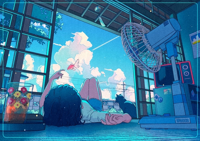 Ảnh anime chill lofi wallpaper vibe chill