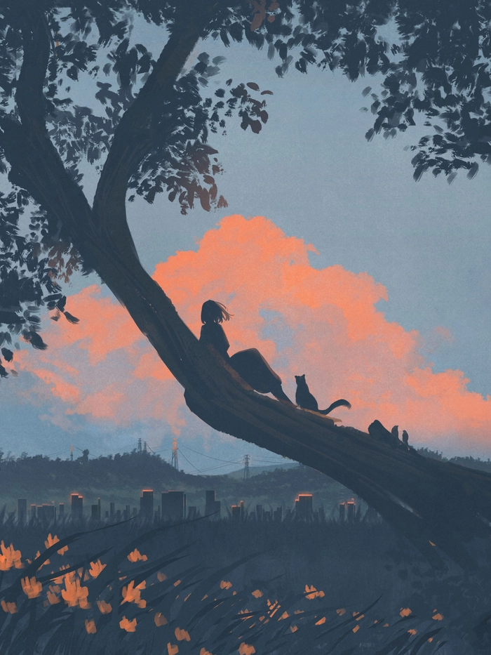 Ảnh anime lofi chill lãng đãng