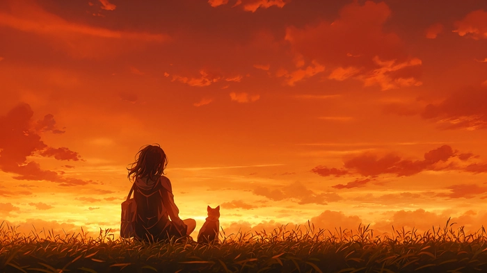 Ảnh anime lofi chill nghệ thuật