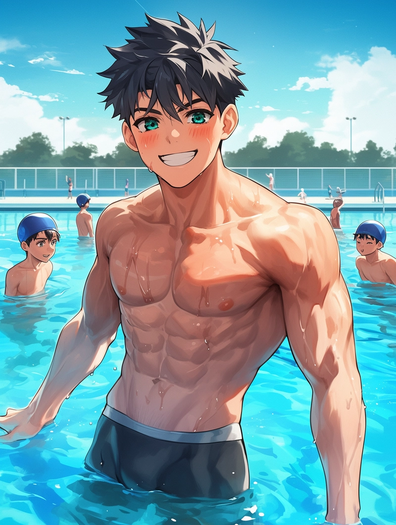 Ảnh anime nam 6 múi mạnh mẽ ngầu lòi