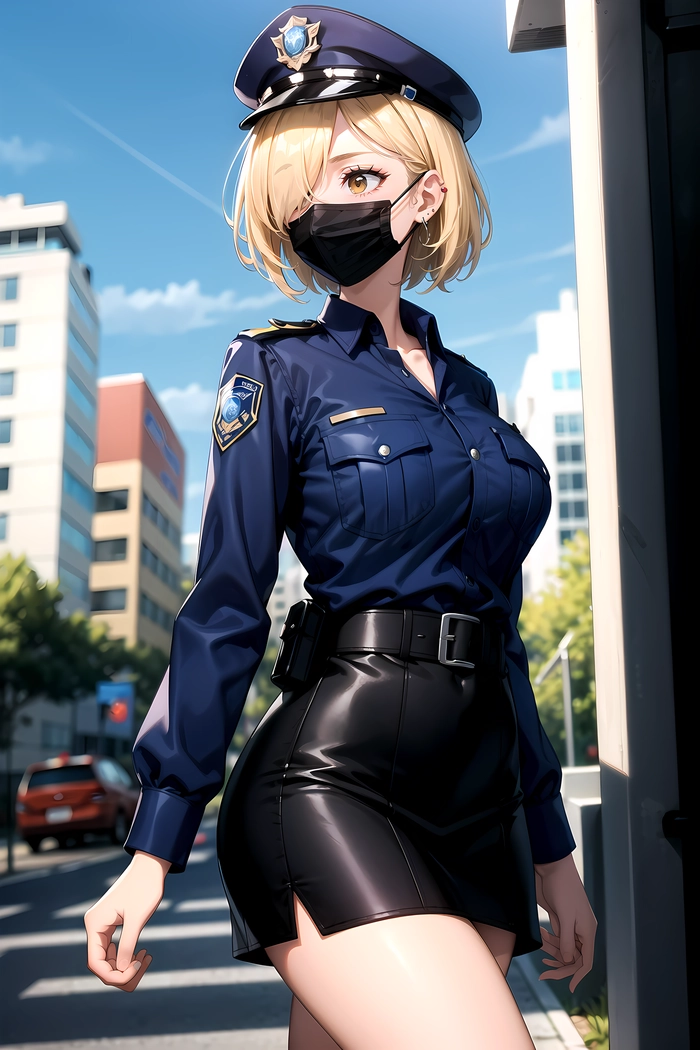 Ảnh anime ngầu nữ đeo khẩu trang đen
