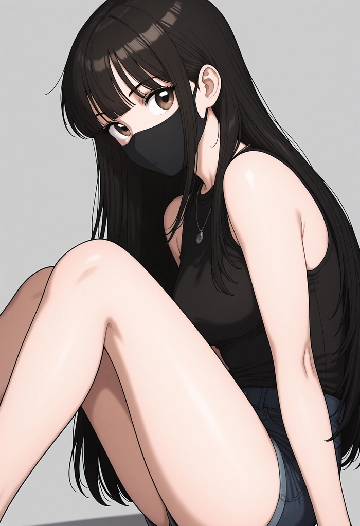 Ảnh anime ngầu nữ đẹp đeo khẩu trang