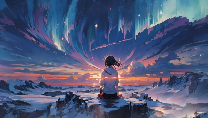 Ảnh anime nữ buồn che mặt đầy bí ẩn
