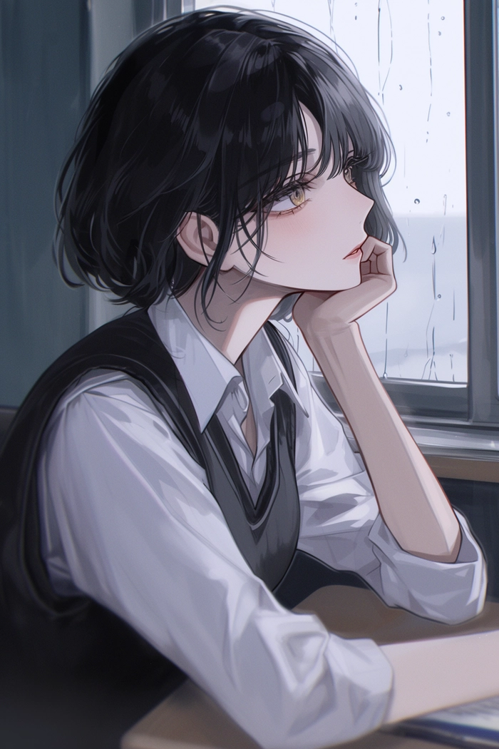 Ảnh anime nữ buồn cô đơn sâu lắn