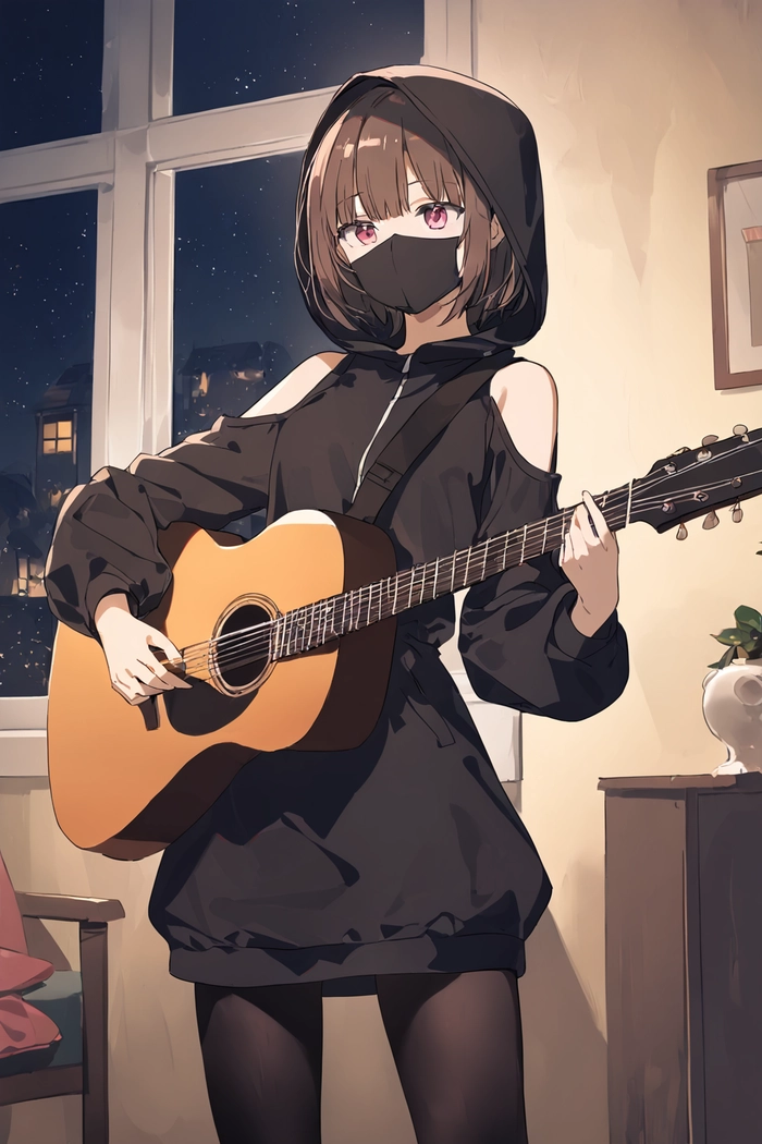 Ảnh anime nữ ngầu đeo khẩu trang cực chất