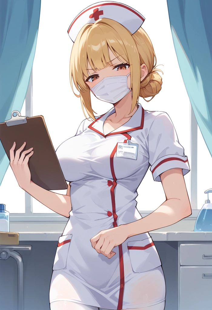 Ảnh anime nữ ngầu đeo khẩu trang trắng