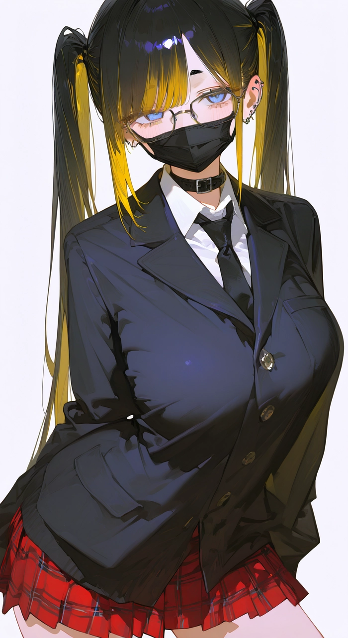 Ảnh anime nữ ngầu lạnh lùng khẩu trang đen