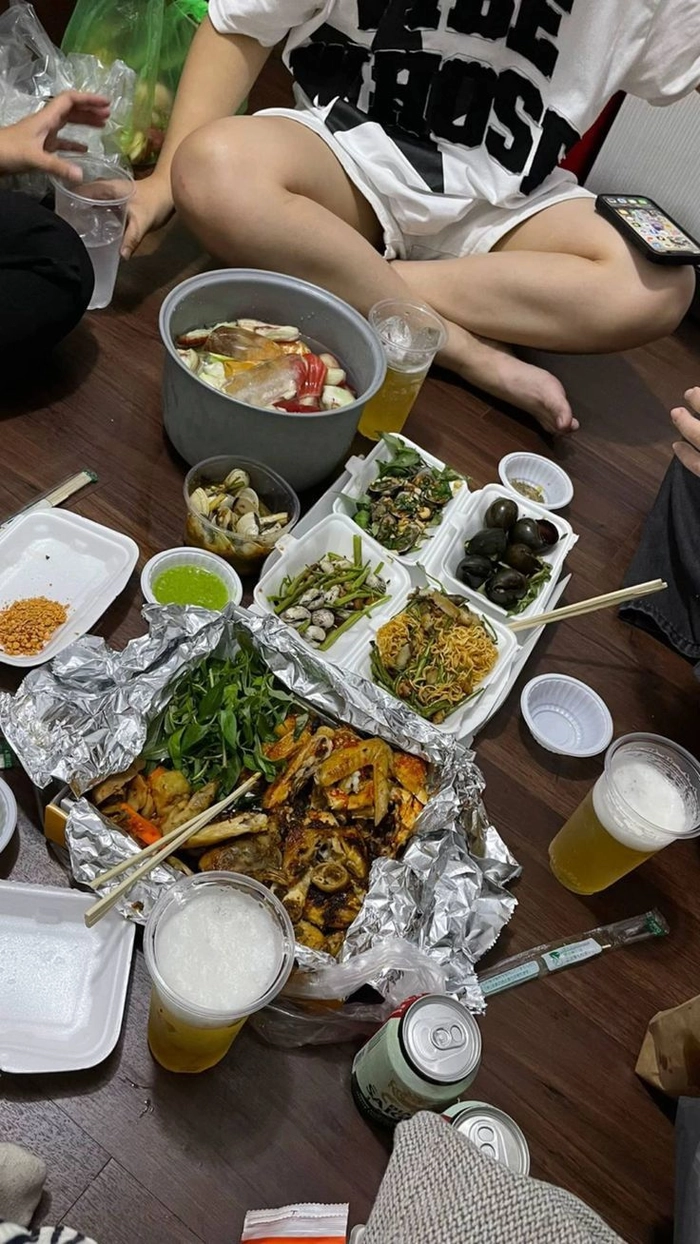 Ảnh bàn nhậu ở nhà bình dị
