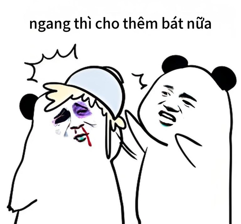 Ảnh chế meme gấu trúc ngang ngược ngộ nghĩnh