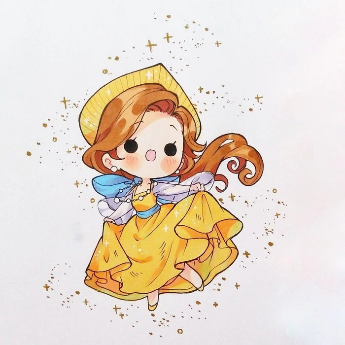 Ảnh công chúa Disney chibi cute xinh đẹp