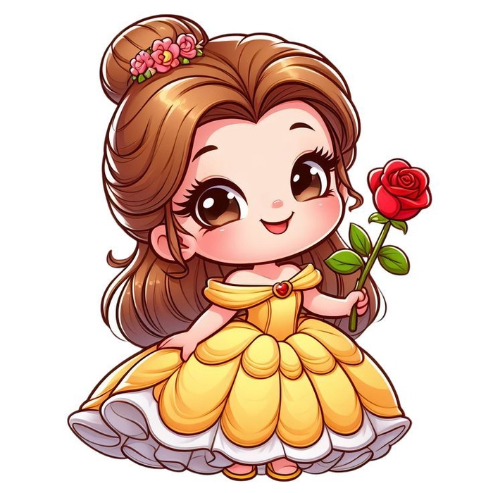 Ảnh công chúa Disney chibi dễ thương