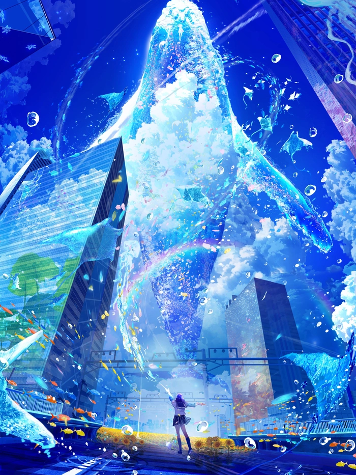 Ảnh phong cảnh anime 4k đẹp mơ màng