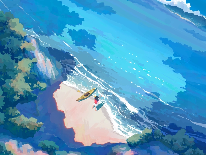 Ảnh phong cảnh anime yên bình thanh tịnh