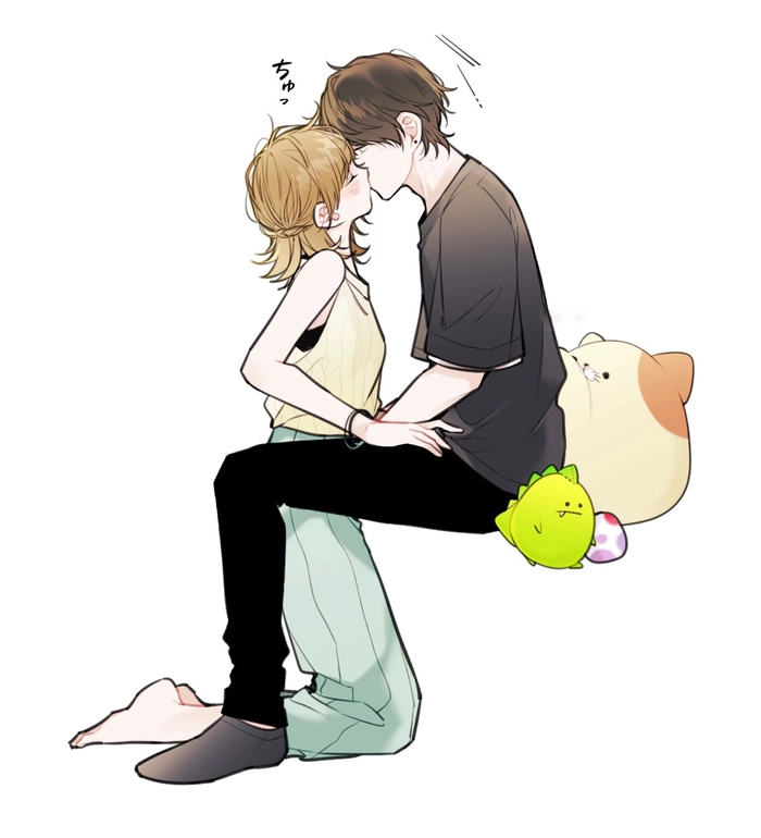 Anime couple photo cute lãng mạn