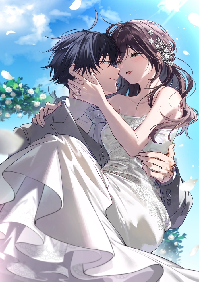 Anime couple photo đầy cảm xúc