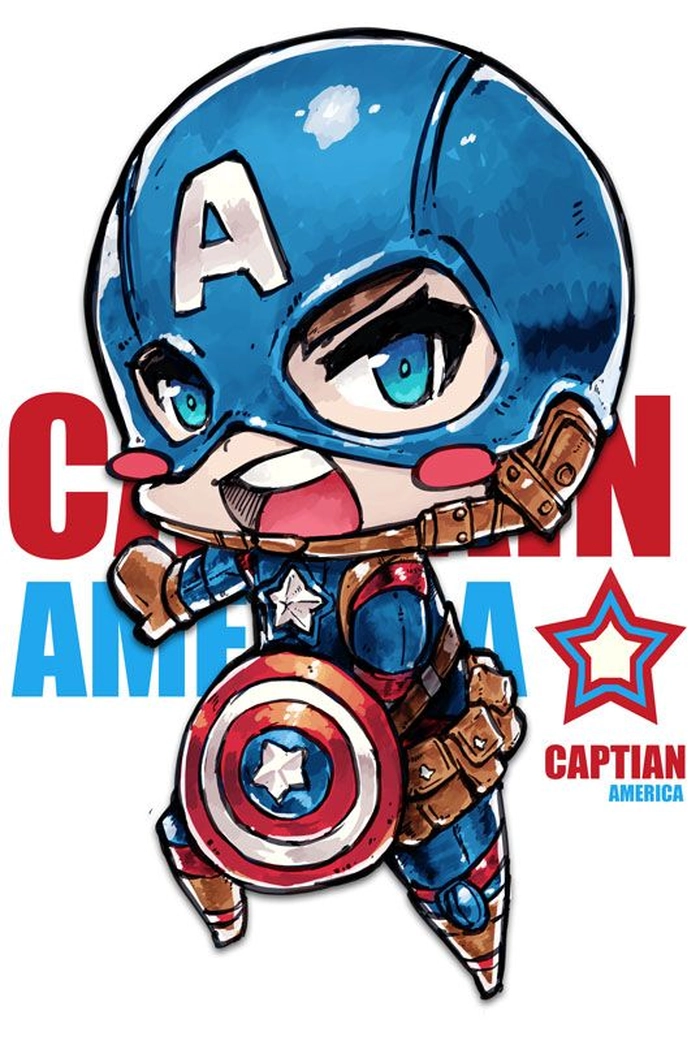 Bộ ảnh Captain America chibi cực chất