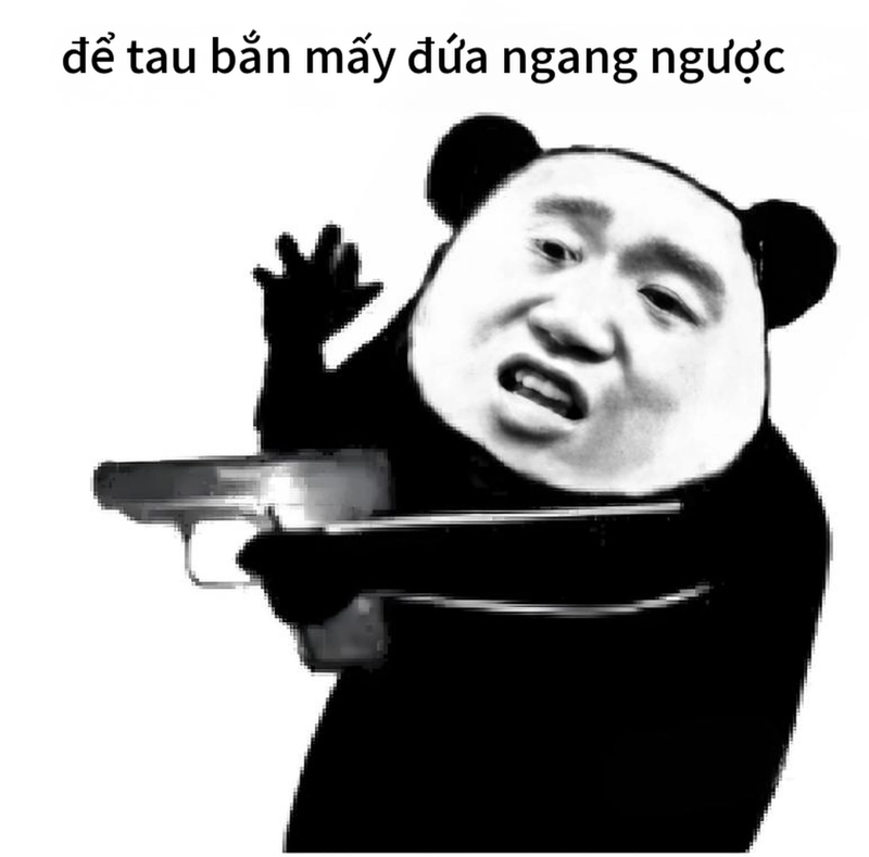 Bộ ảnh chế meme gấu trúc ngang ngược siêu hài