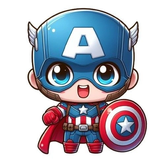 Bộ ảnh chibi Captain America cực đẹp