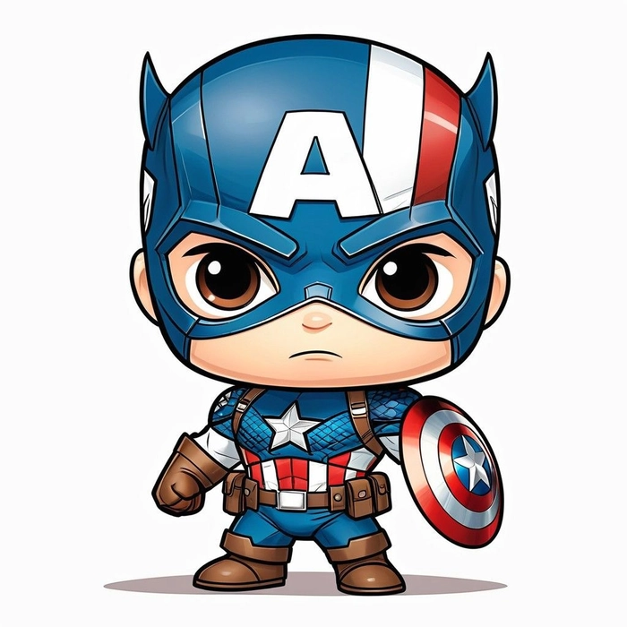 Bộ ảnh chibi Captain America dễ thương