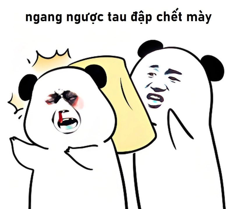 Bộ sưu tập meme gấu trúc ngang ngược cực chất