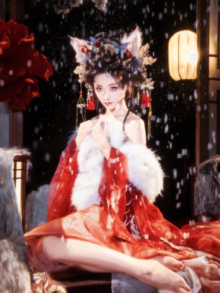 Cosplay hồ ly 9 đuôi sắc sảo
