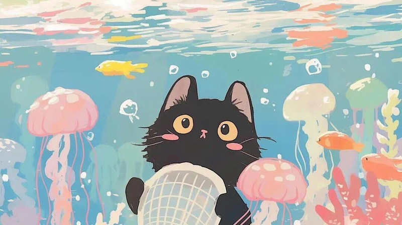 Ảnh anime mèo cute phong cách chibi