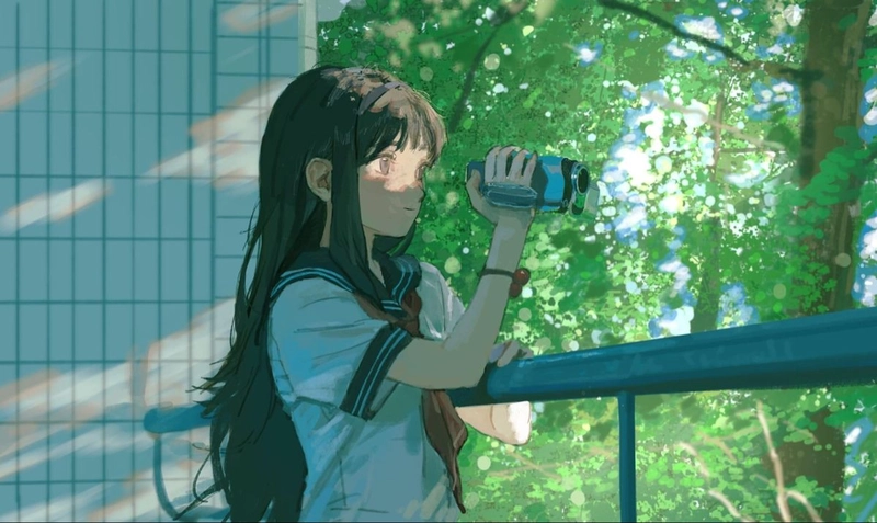 Hình ảnh anime nữ học sinh đẹp và thanh thoát