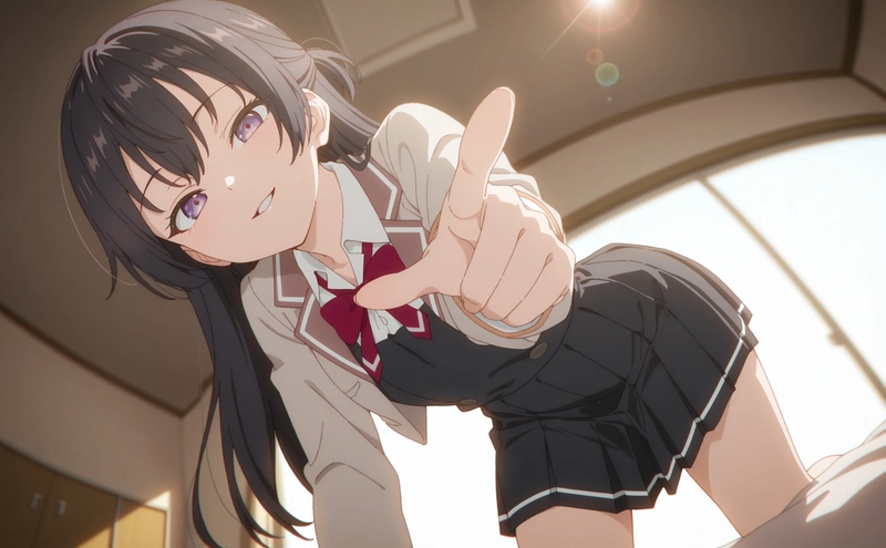Ảnh anime nữ học sinh cute dễ thương ngọt ngào