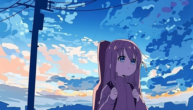 Hình ảnh cô gái anime cute hồn nhiên